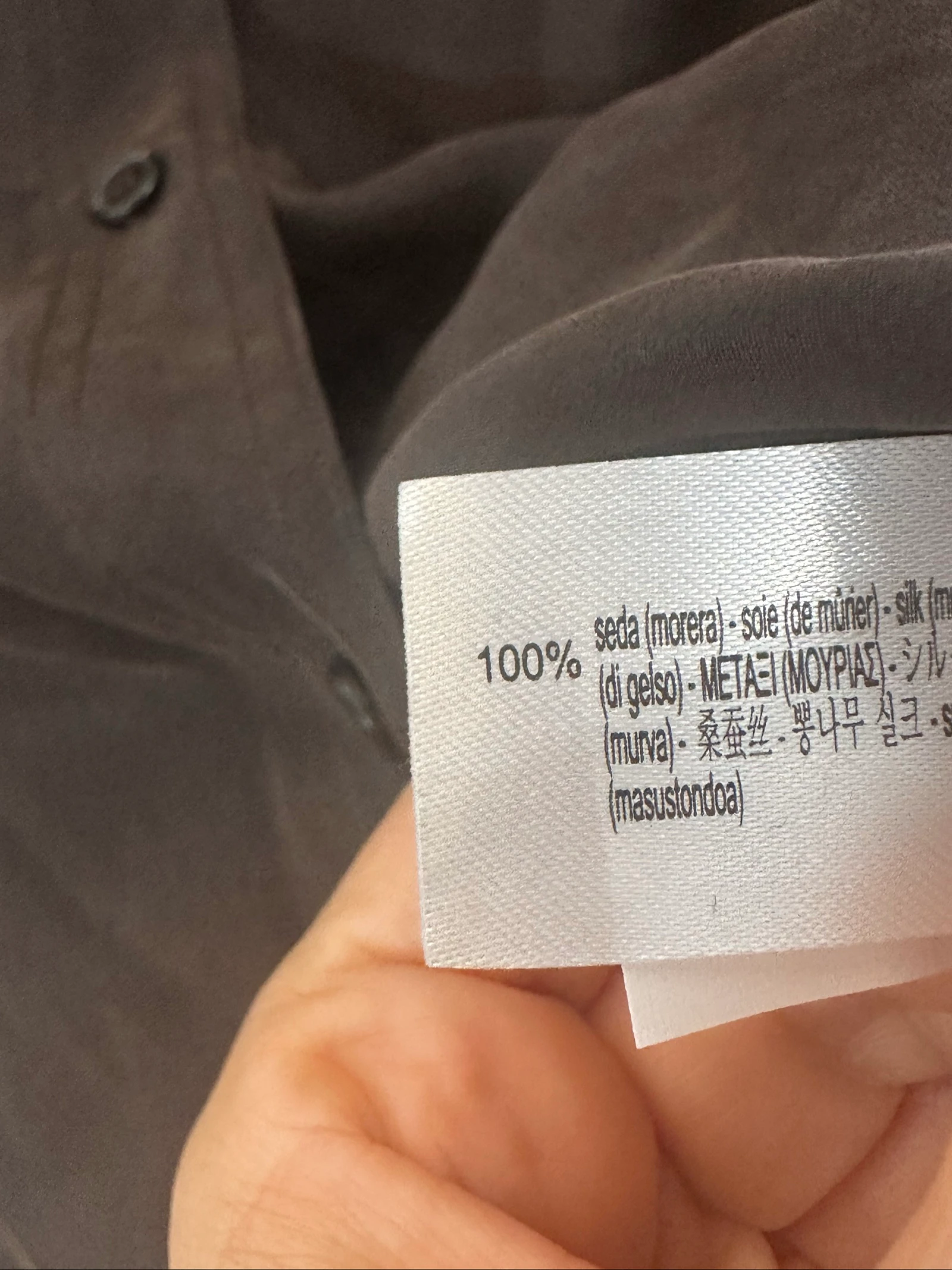 Elegante bruine Zara-hemd van 100% zijde, nieuw, maat S – photo 6